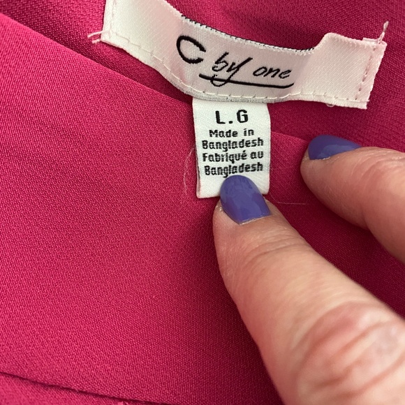 C by One Pink High Waisted Dress Pants Size Large - Picture 4 of 5